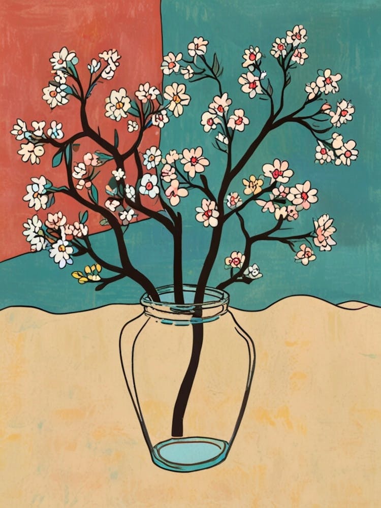 Cherry Blossoms In A Vase