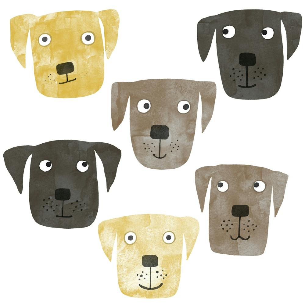 Fun Watercolor Labrador Retriever Dogs