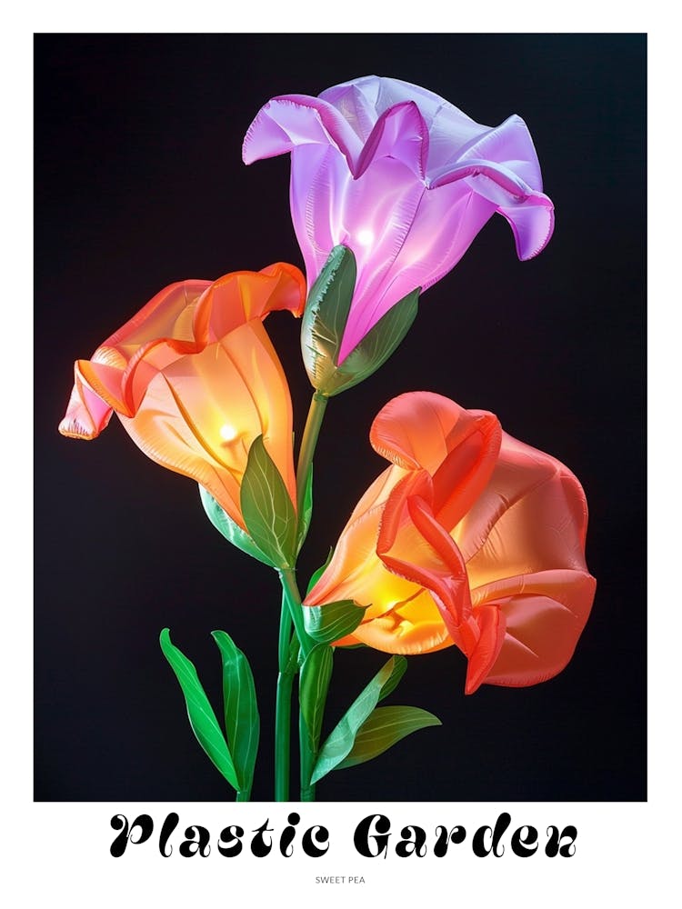 Bright Inflatable Flowers Poster Sweet Pea 2