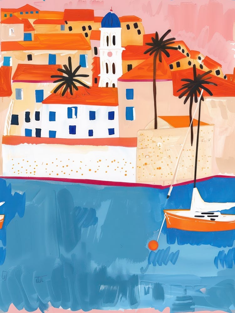 Travel Poster Happy Places Dubrovnik 6