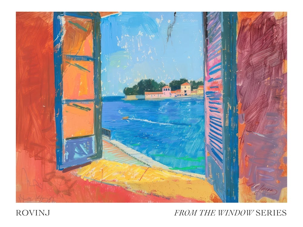 Rovinj From The Window Series Poster Painting 1