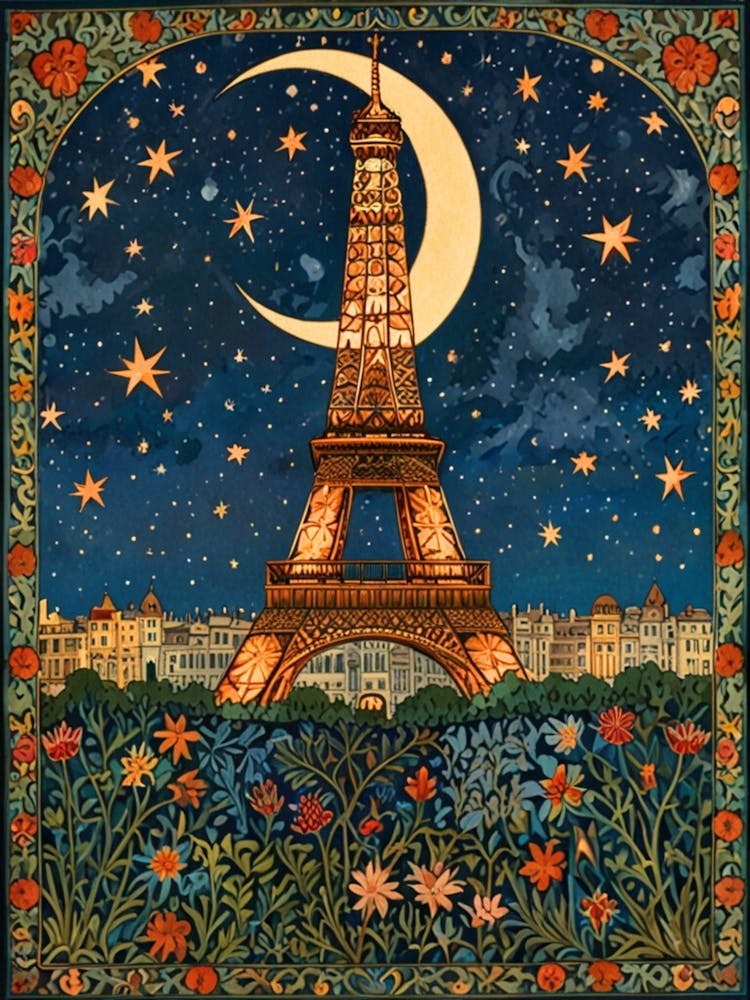 William Morris Paris Eiffel Tower