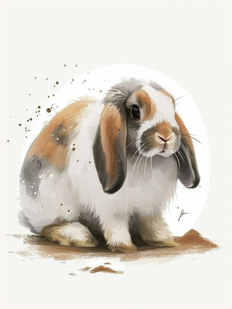 American Fuzzy Rabbit Nursery Illustration 2