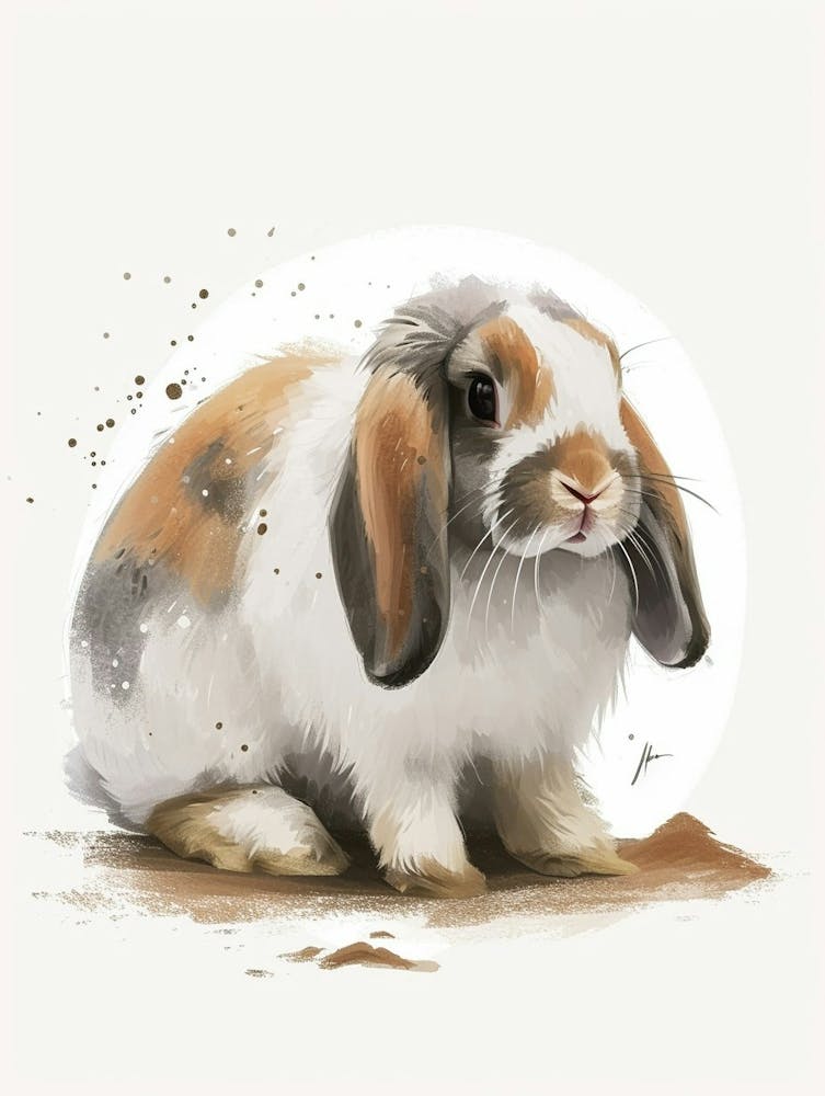 American Fuzzy Rabbit Nursery Illustration 2