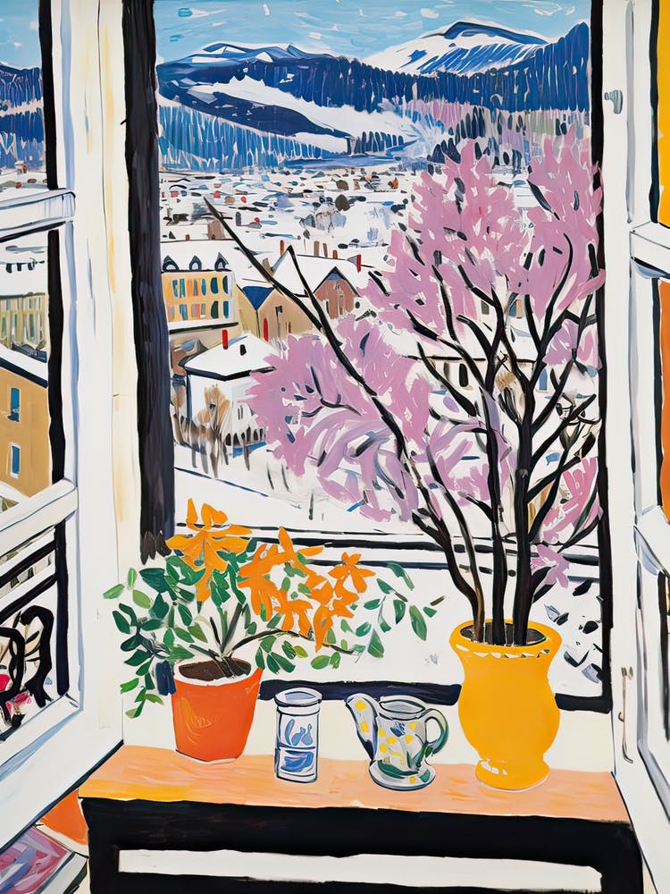 The Windowsill Of Zurich   Switzerland Snow Inspired By Matisse 2