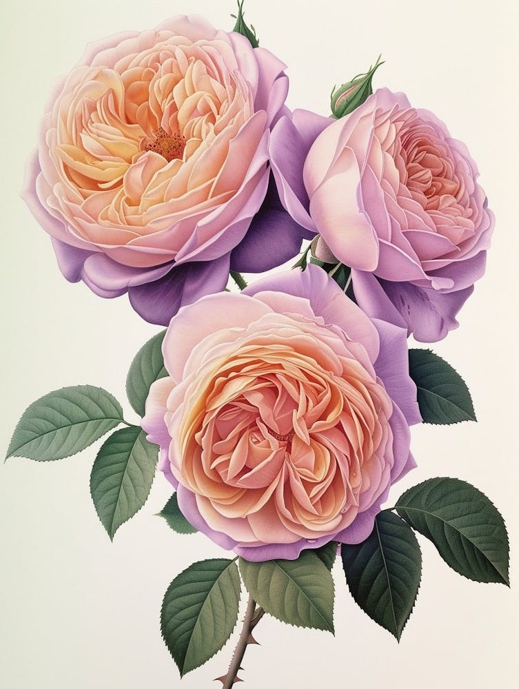 English Roses Painting Rose In A Book 1