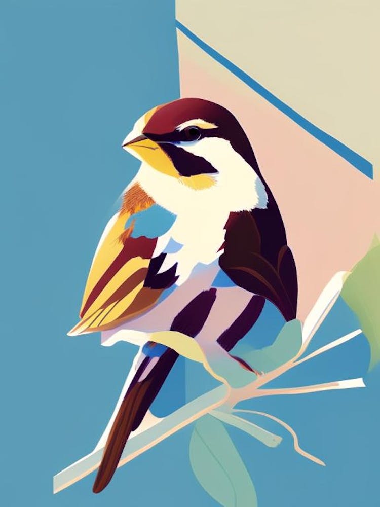 House Sparrow Pop Matisse Bird
