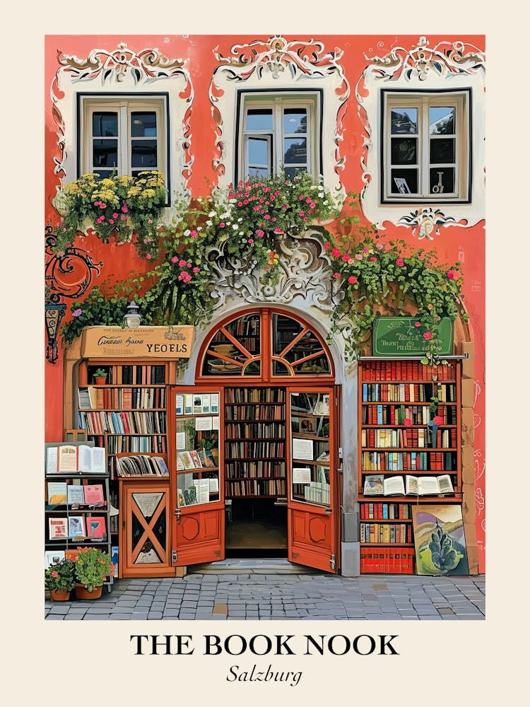Salzburg Book Nook Bookshop 1 Poster