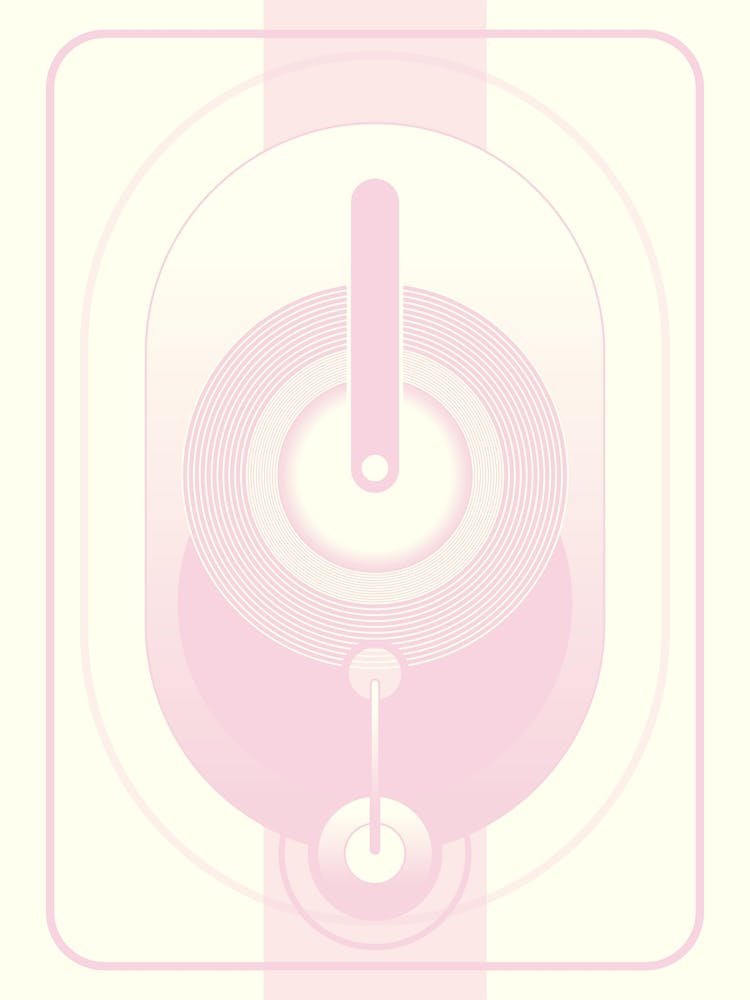 Retro Rosa Geometrisch Abstrakt