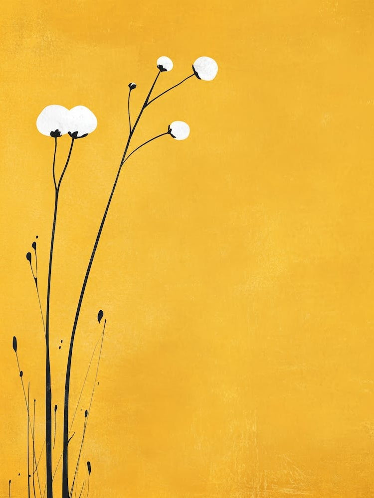 Flowers On A Yellow Background 1