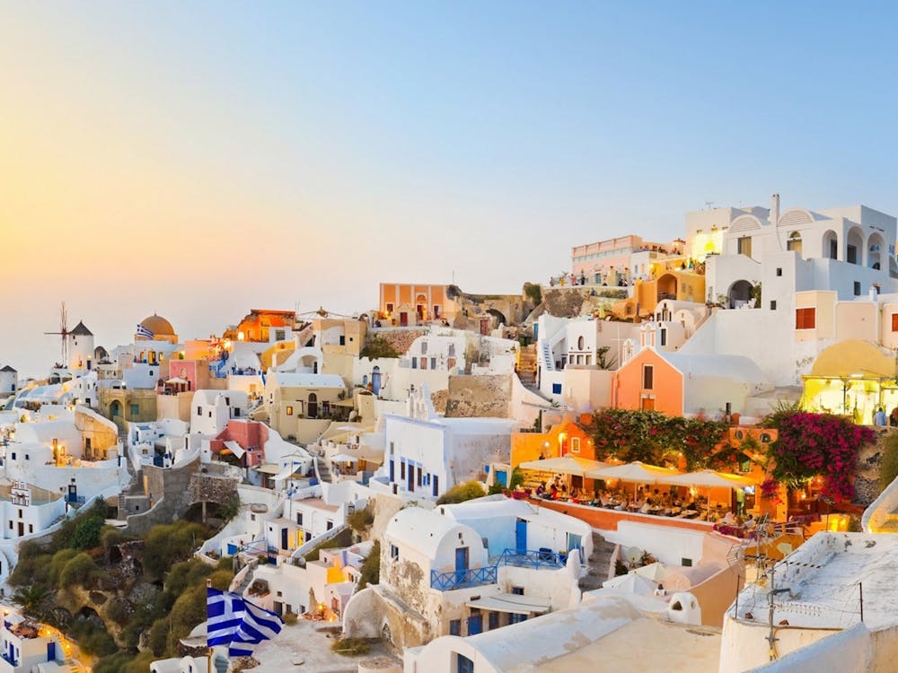 Sunset In Oia, Greece