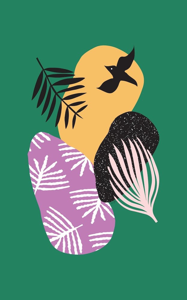 Tropical Bird in Green