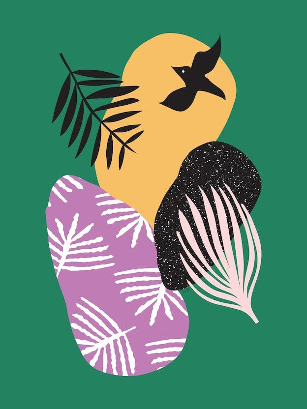 Tropical Bird in Green