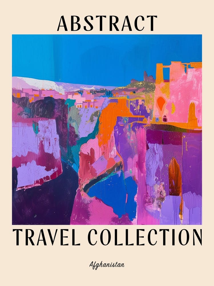 Collection de Voyages Abstraits - Affiche Afghanistan 4