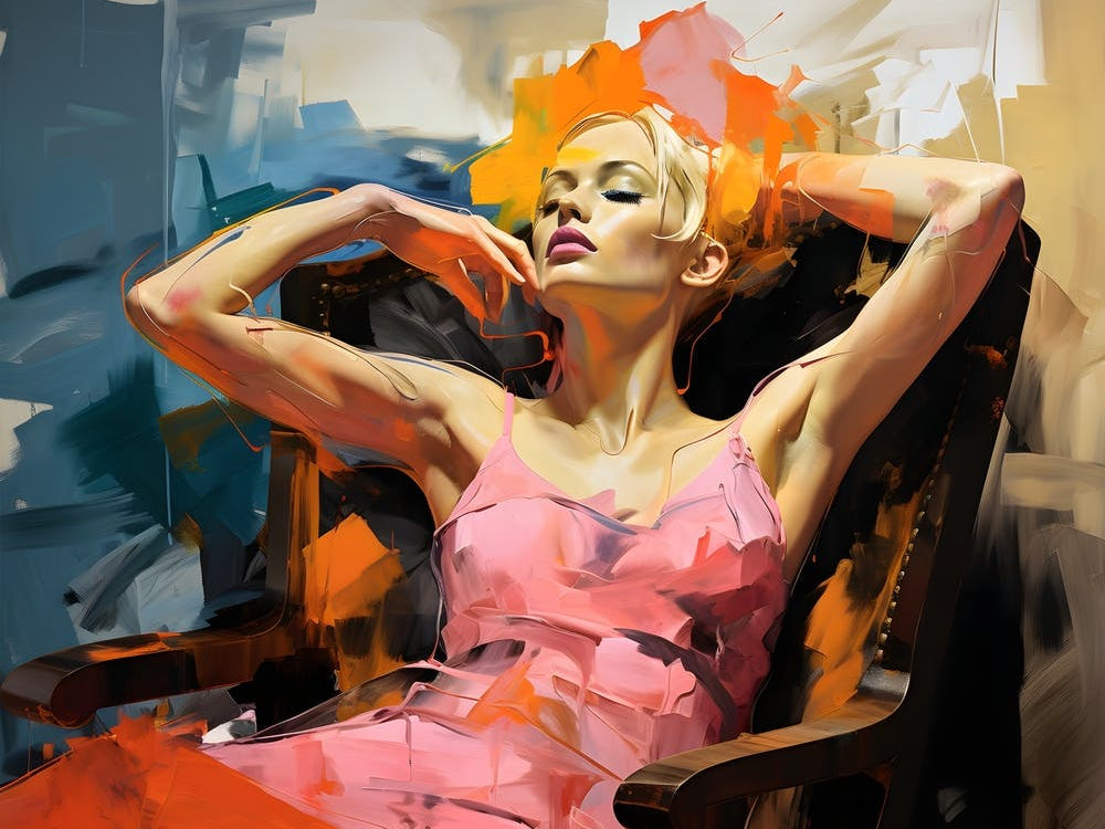 Portrait Of A Woman in Pink