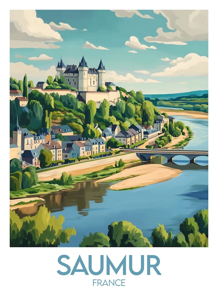 Affiche de voyage Saumur