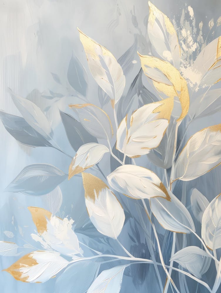 Gold And Blue Leaves
