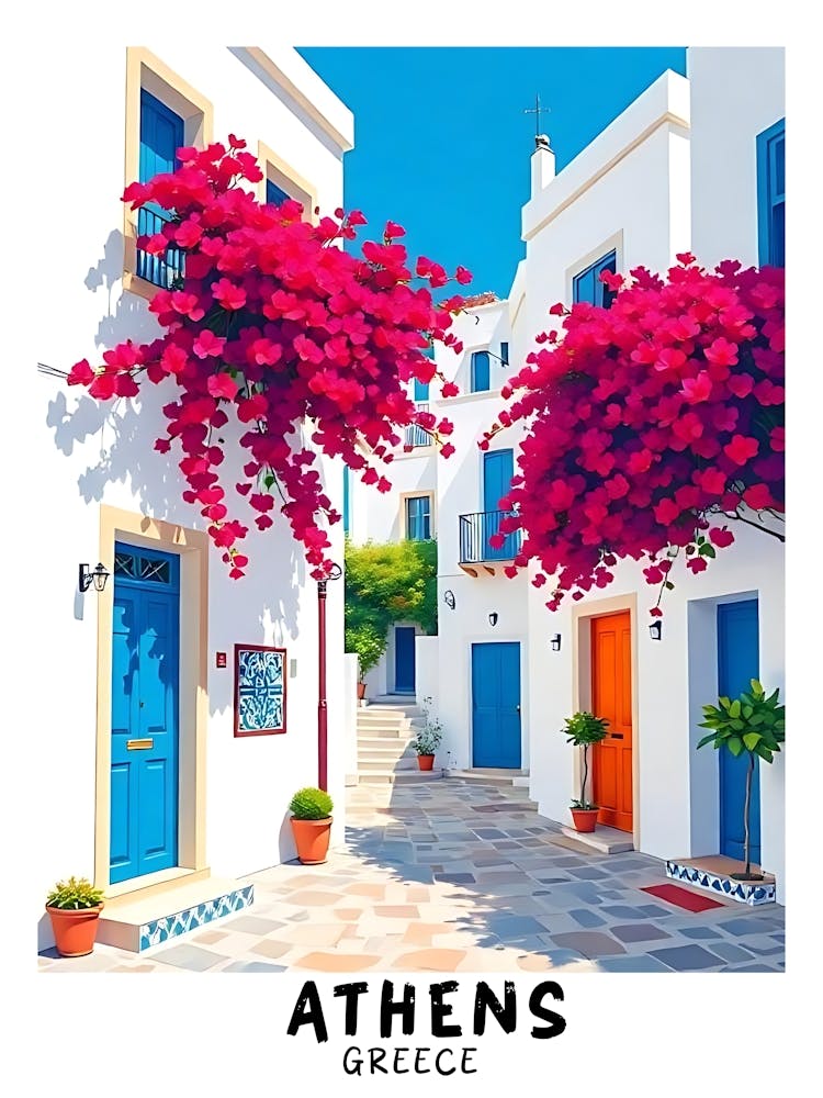 Athens Greece Vintage Travel Poster 31