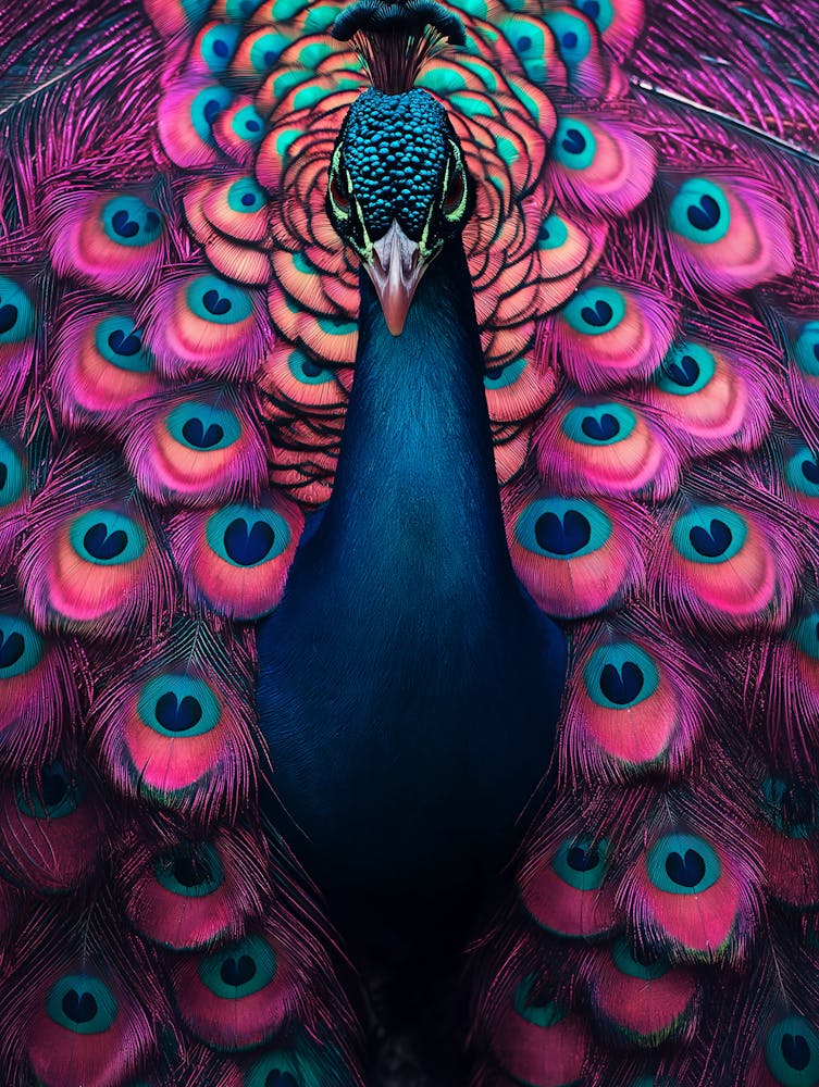 Pfauen Wandkunst, Maximalistisch
