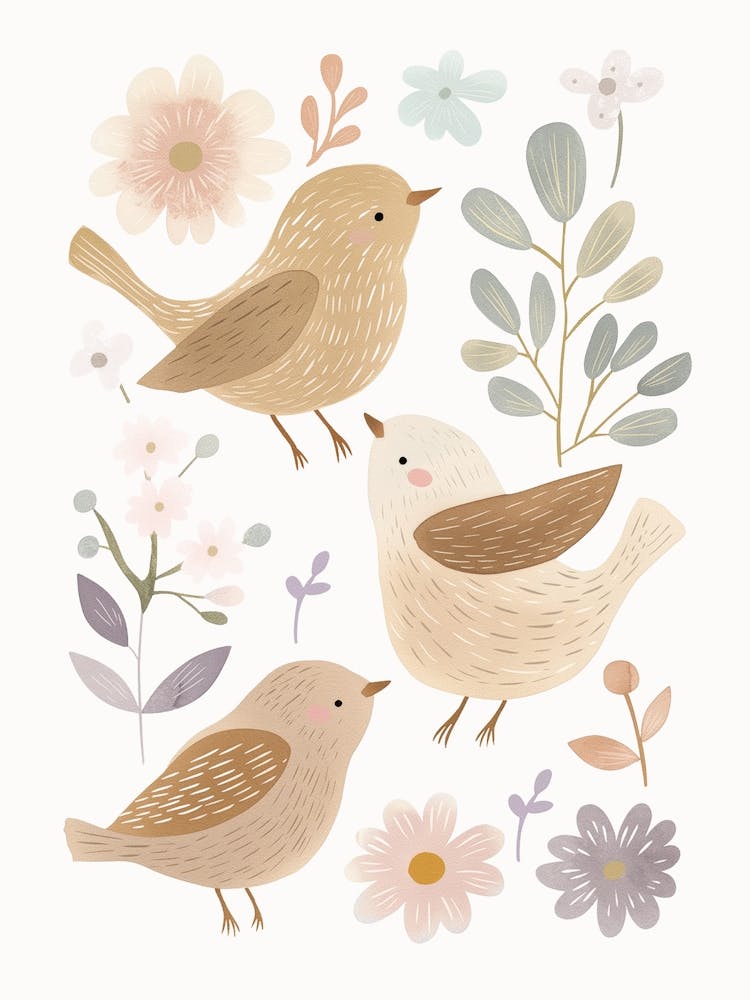 Birds And Flowers