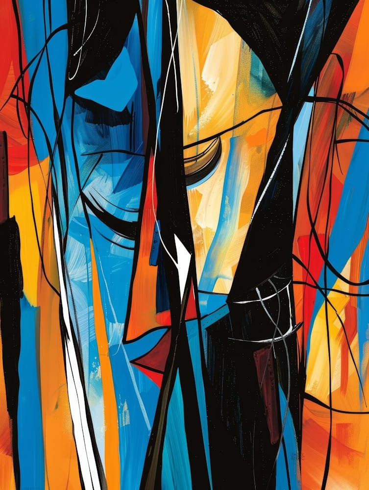 Abstrakte Malerei, Impressionistische Malerei, Acryl auf Leinwand, Blaue Farbe