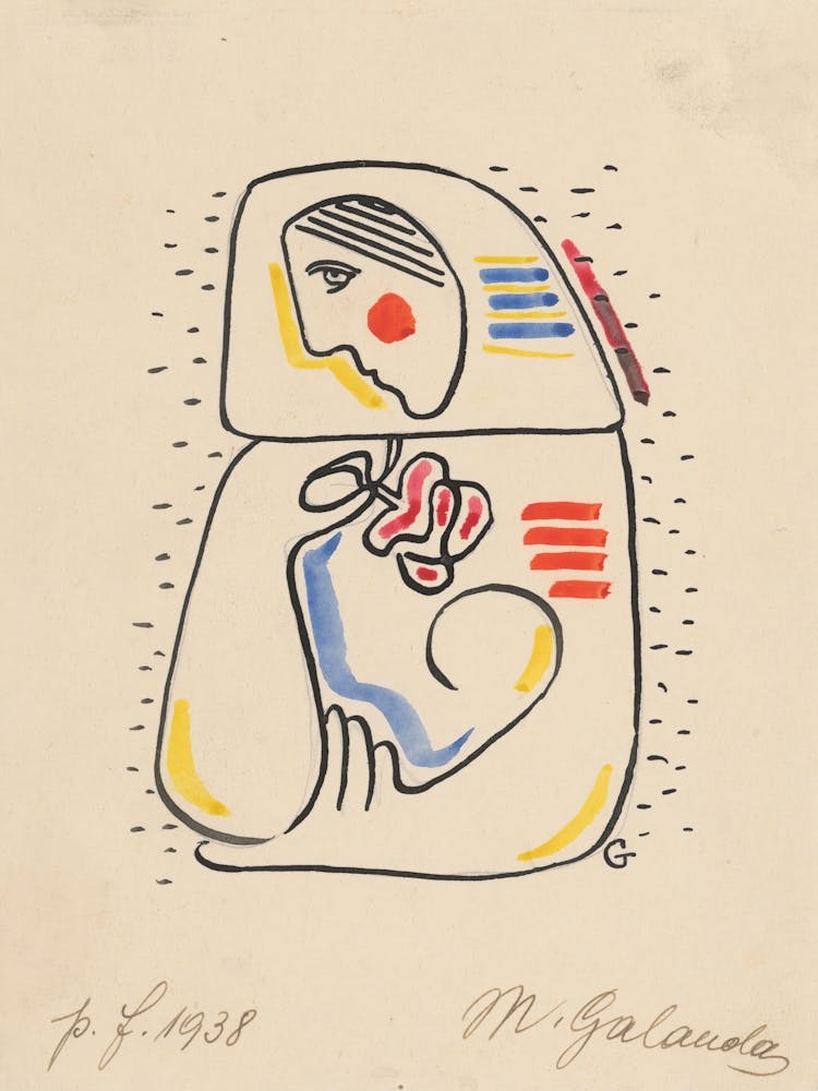 Mother (Mother With A Child And A Flower), Mikuláš Galanda