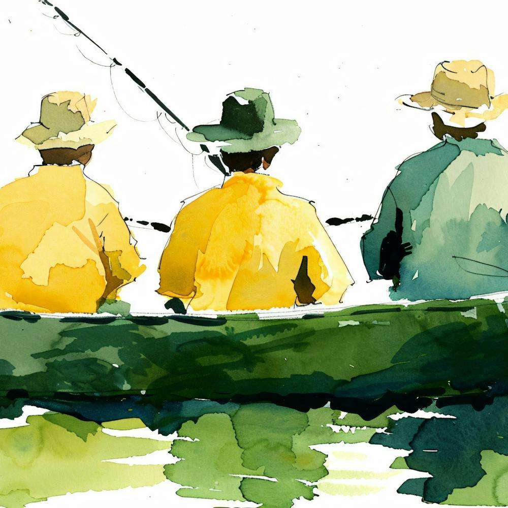 Fishing In A Canoe