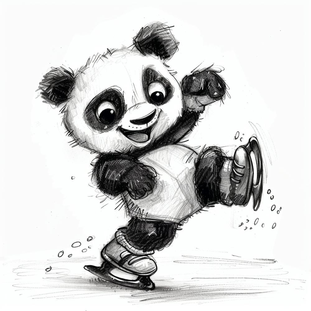 Panda Bear Skating 1