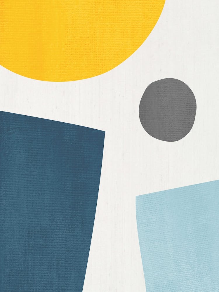 Abstract Shapes Yellow Blue