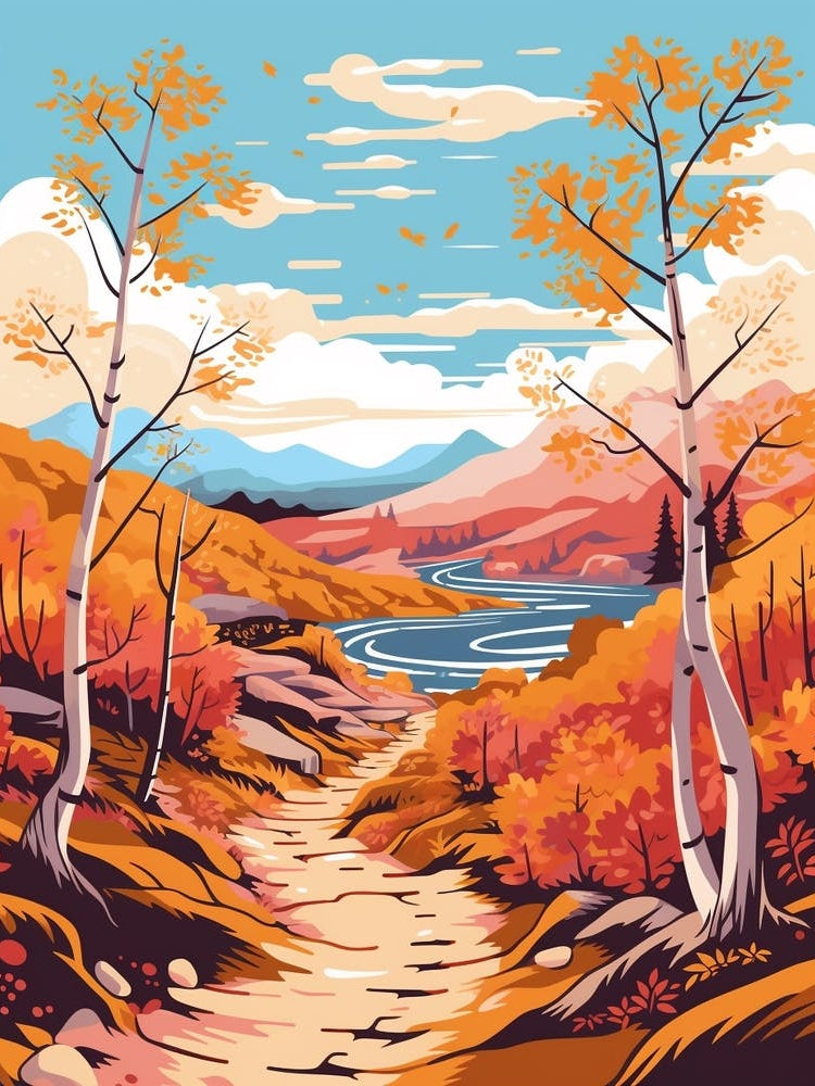 Kungsleden Sweden 1 Hike Illustration