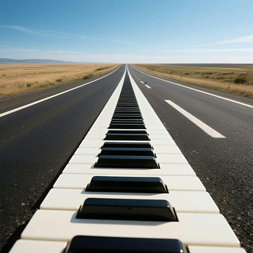 Piano Keys On The Road 3