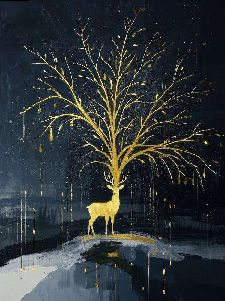 Gold Tree Canvas Print