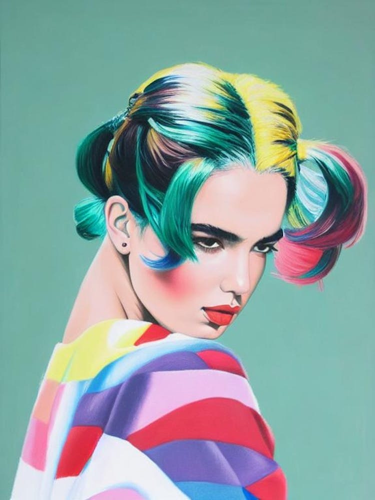 Dua Lipa 3 Colourful Illustration