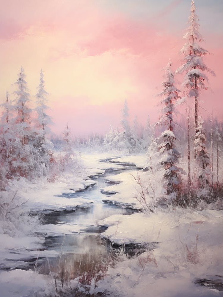Dreamy Winter Painting Lapland Finland 4