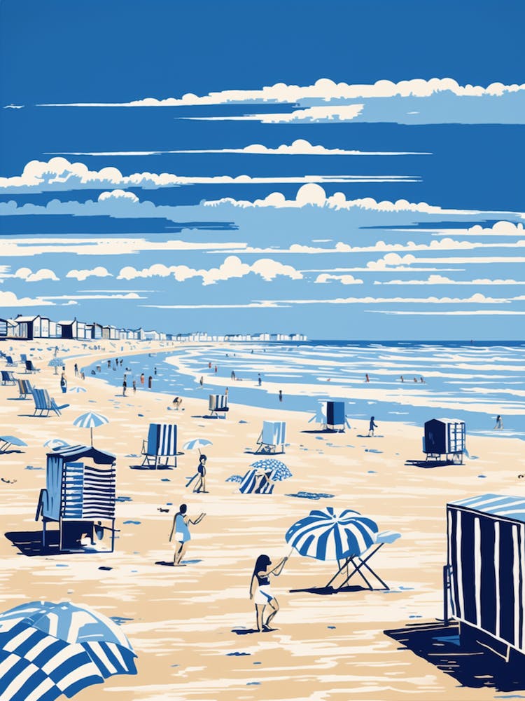 Camber Sands East Sussex Printmaking Style 2