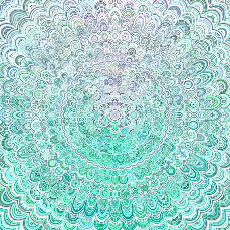 Mandala Fleur de Glace Turquoise