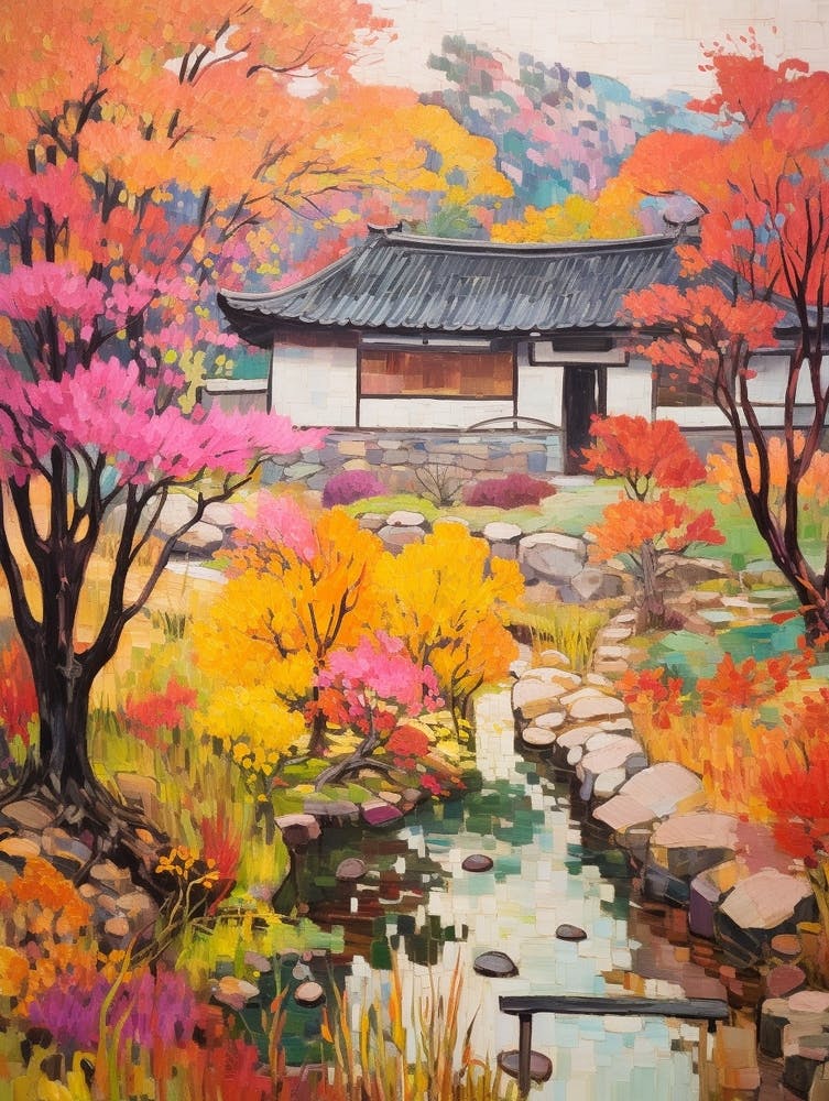 Autumn Gardens Painting The Garden Of Morning Calm South Korea 2