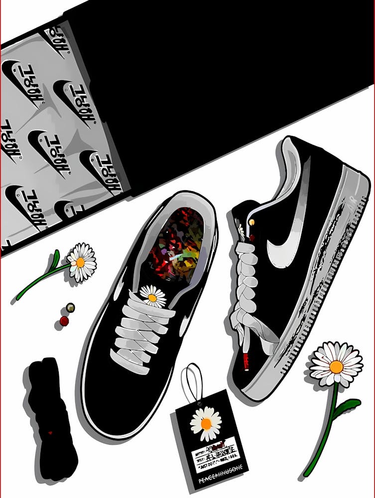 Nike Air Force 1 - G-Dragon Air Force 1 - Peaceminusone Nike Sneaker Art