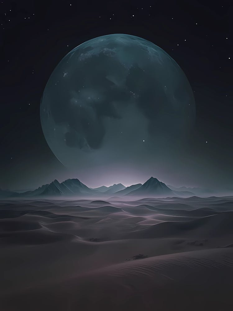 Moon In The Desert