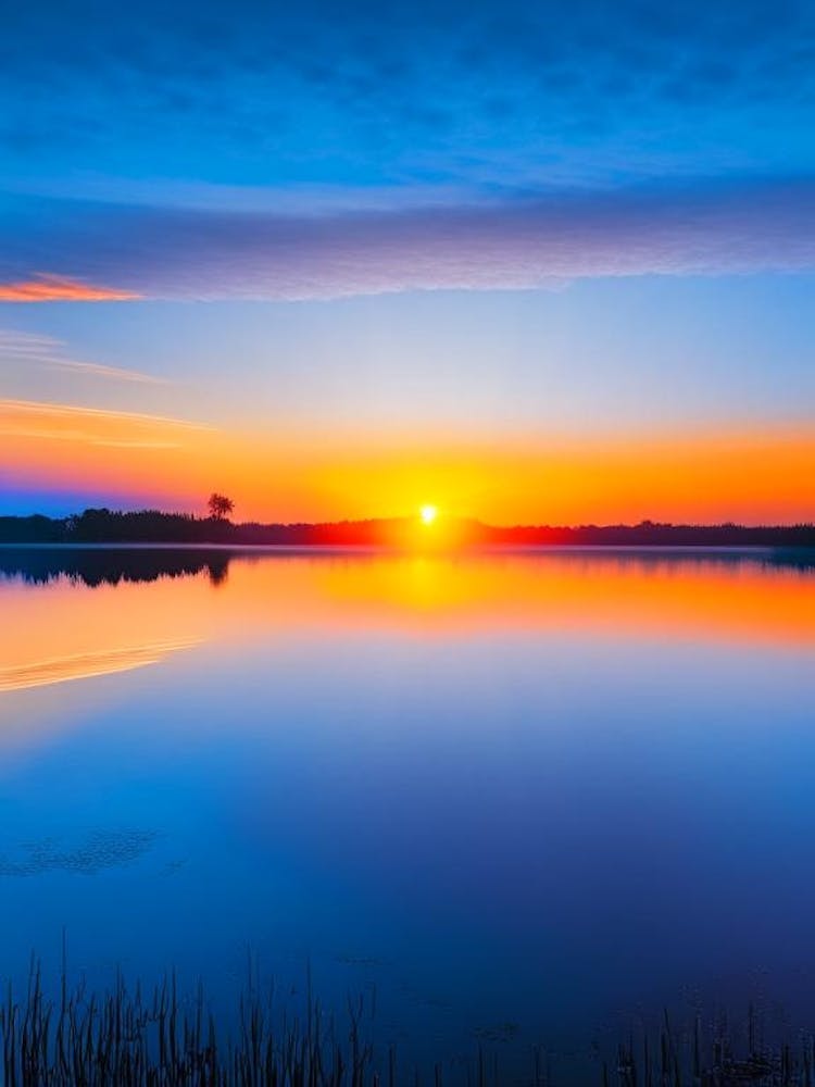 Sunrise Over Lake Waterscape Photography 3