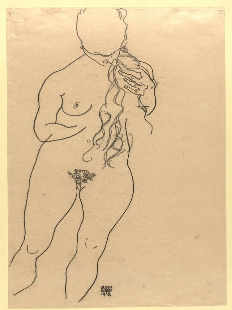 Nude Girl, Egon Schiele