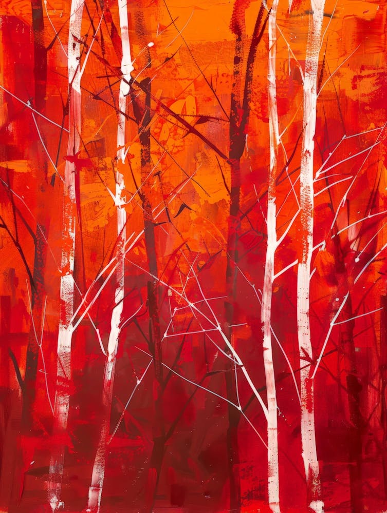 Red Birch Forest