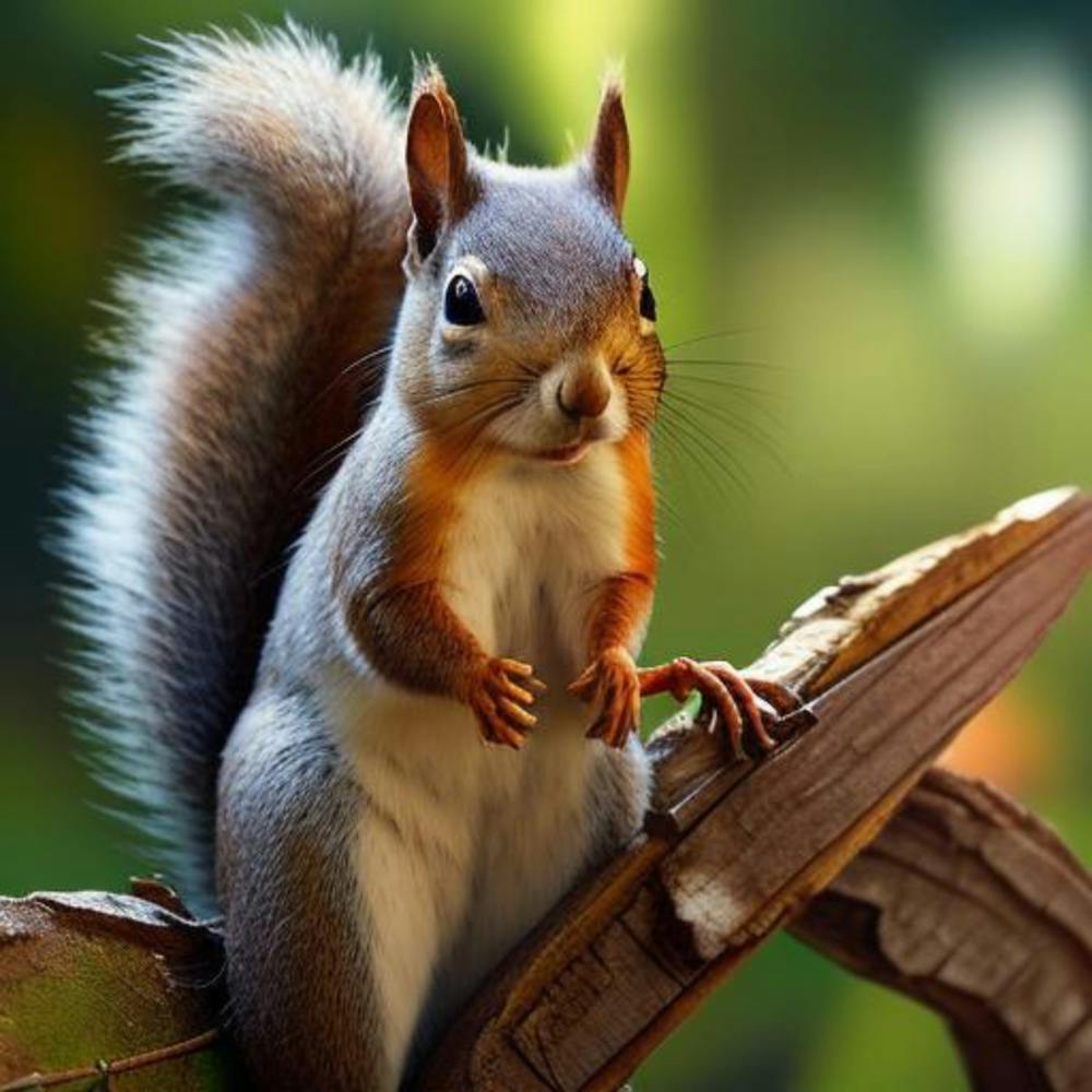 Squirrel Sitting On A Branch
