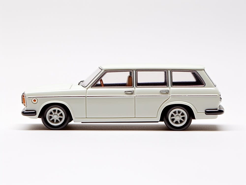 Toy Car 71 Datsun Bluebird 510 Wagon White