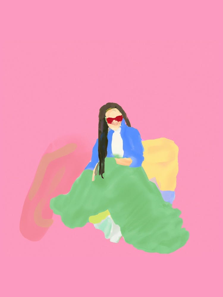 Cosy Girl Doing Laundry Red Sunglasses