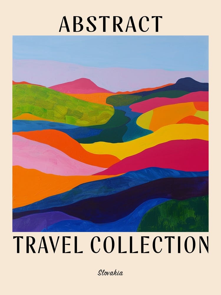 Abstract Travel Collection Poster Slovakia 1