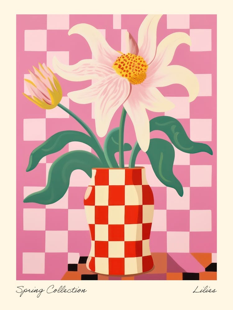 Spring Collection Lilies Flower Vase 3