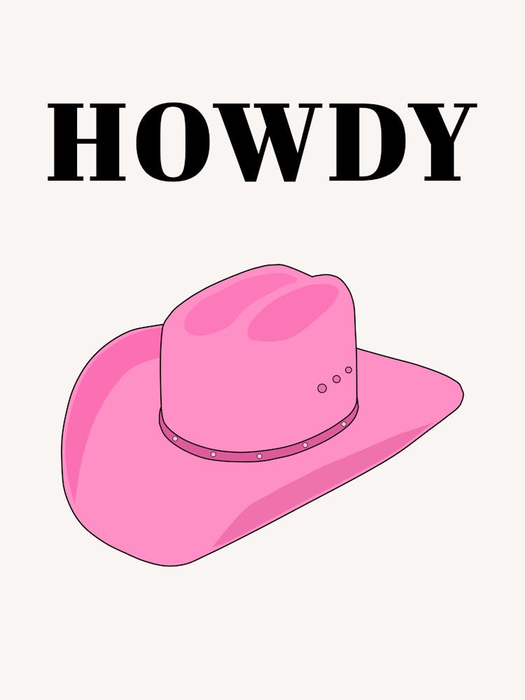 Howdy – Pink Cowboy Hat
