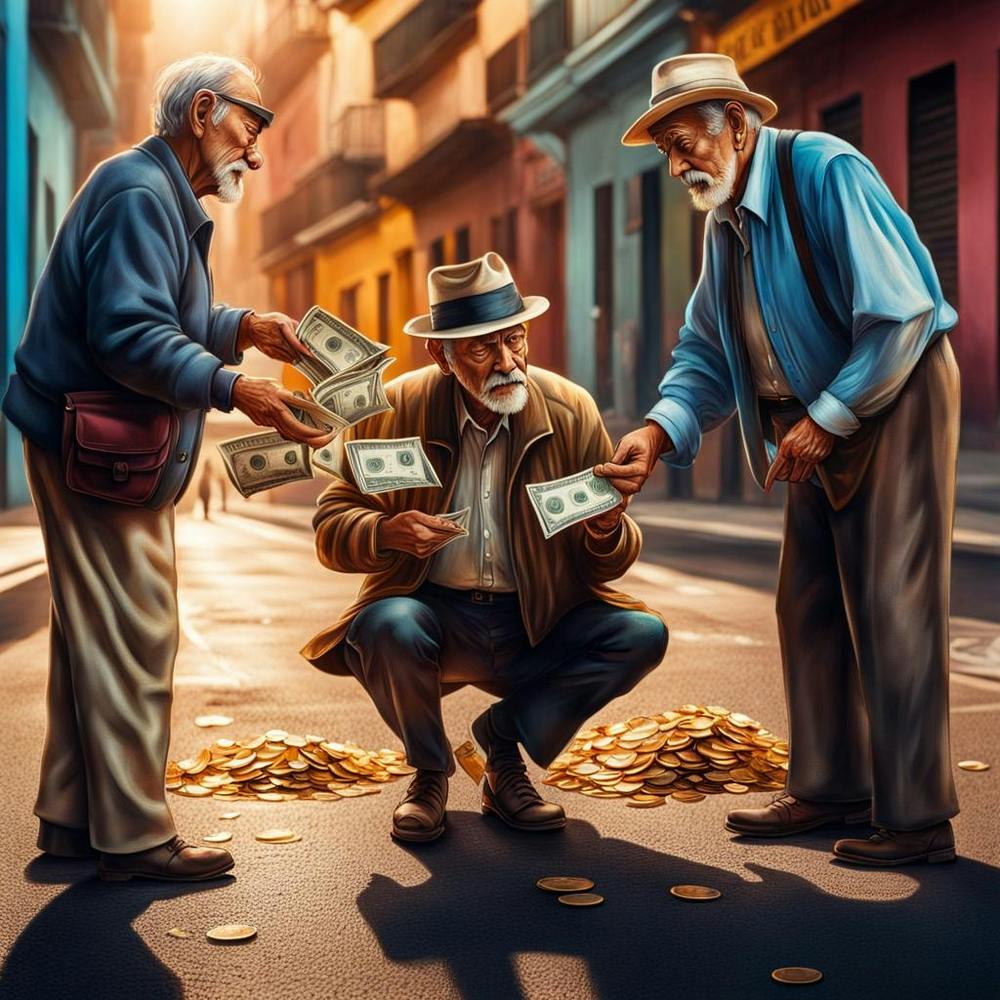 Three Old Men With Money
