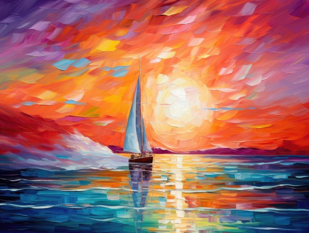 Sailboat At Sunset 2